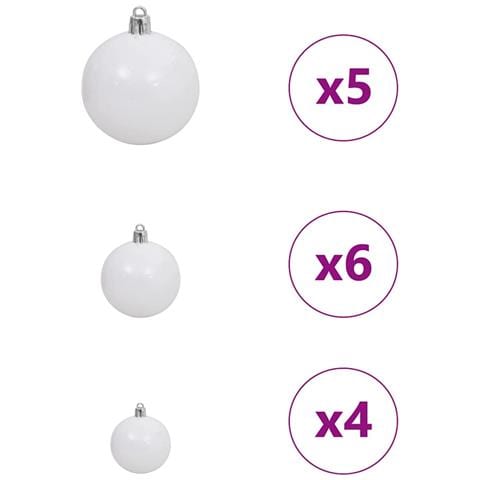 Albero di Natale con luci a strisce a LED Bianco 150 cm PE - Foto 9