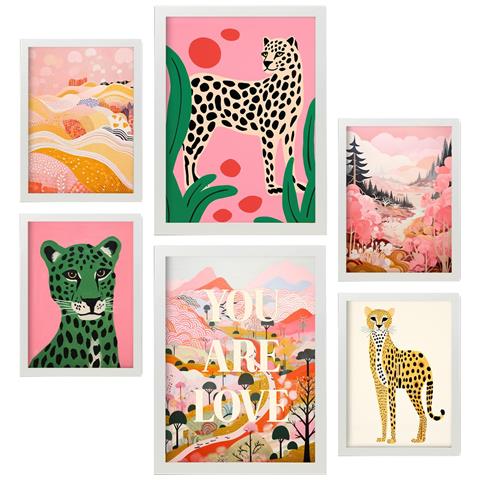 Set Di 6 Stampe Trasformare Le Rose In Frasi Per Bambini: Dipinti Decorativi Estetici Per Il Soggiorno, La Camera Da Letto E La Casa A3 & A4 Cornice Bianca - Foto 1