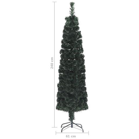 Lusso Casadino - Albero Natale Artificiale Sottile Supporto 240 Cm Fibra Ottica - Foto 8