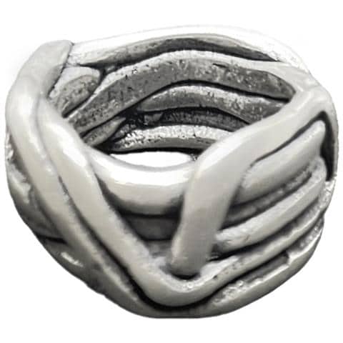 Anello ""nested"" In Argento Placcato - Foto 4