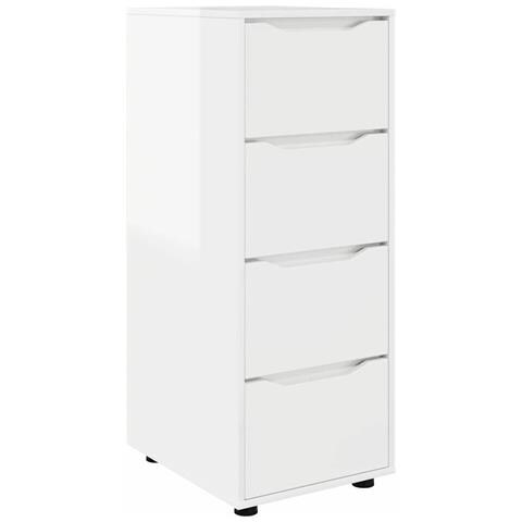 Armadio Bianco Lucido 40 x 48 x 105 cm Legno multistrato - Foto 1