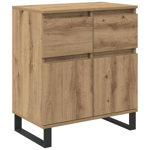 Credenza con cassetto Rovere artigianale 60 x 35 x 70 cm - Foto 1
