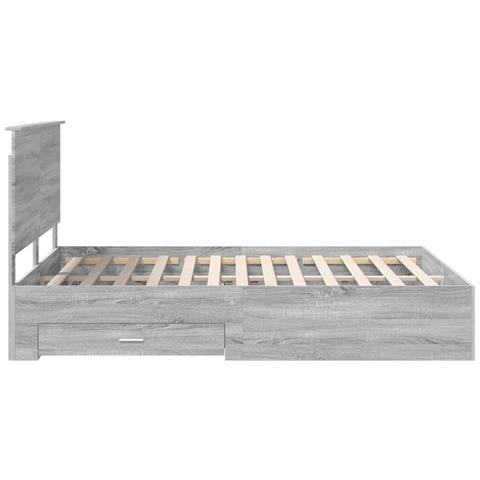 Struttura del letto con testiera Grigio Sonoma 150 x 200 cm - Foto 9