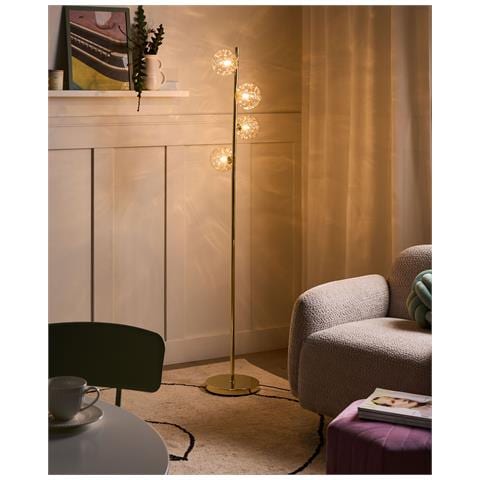 Lampada Da Pavimento Anadyr Vetro Beige - Foto 1