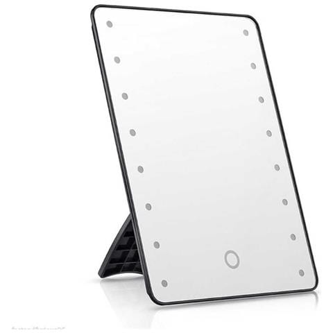Specchio Da Trucco Led Con Supporto - Tocco Dimmerabile, 3 Modalità Di Illuminazione, 255x185mm Black - Foto 1