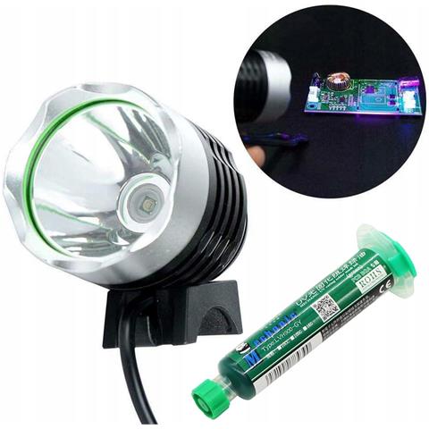 Lampa Uv 6-10w Per Saldatura Pcb - Set Con Soldermask Verde | Alimentazione Usb 5v | Protezione E Riparazione Elettronica - Foto 1