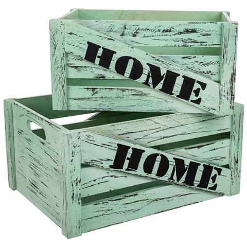 Cassettiera In Legno Set 2 Pezzi 36x26x18 - Foto 1