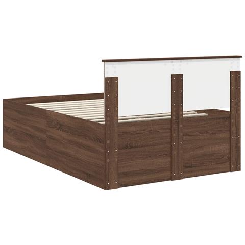 Struttura del letto con testiera Rovere Marrone 120 x 200 cm - Foto 9