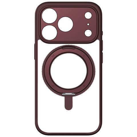 Cover per iPhone 17 Pro - TPU+PC, Vino, Con Soporte - Foto 2