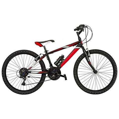Bici Da Ragazzo Mountain Bike 24 Mtb Stark Bicicletta Sr24 Cambio 18v - 34 Nero Rosso Bianco Opaco - Foto 1