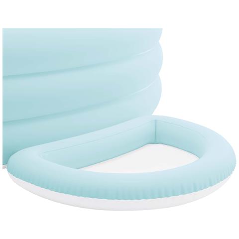 Float Lounge da Piscina con Tenda Azzurro Chiaro e Bianco - Foto 6