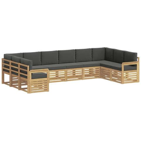 Set di divani da esterno 7 pcs Bianco e Antracite - Foto 1