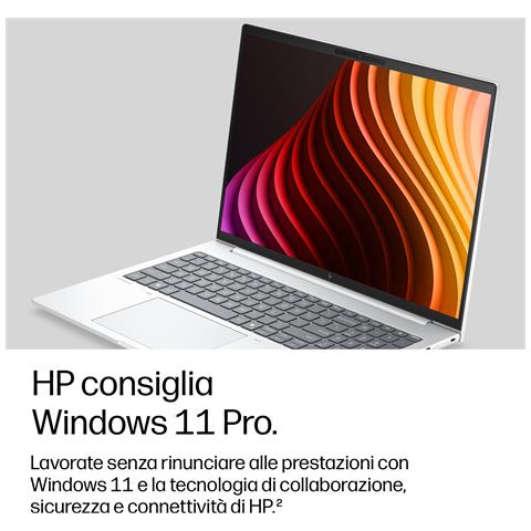 EliteBook 8 G2i 16 inch Notebook Next Gen AI PC Wolf Pro Security Edition Copilot+ PC Intel® Core™ i5 Computer portatile 40,6 cm (16") WUXGA 64 GB LPDDR5x-SDRAM 1 TB SSD Wi-Fi 7 (802.11be) Windows 11 Pro Argento - Foto 2