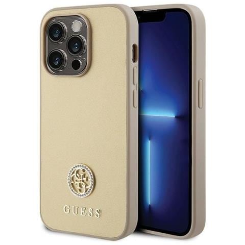 Custodia Guess Strass Metal Logo Per Iphone 15 Pro - Colore Oro - Foto 1