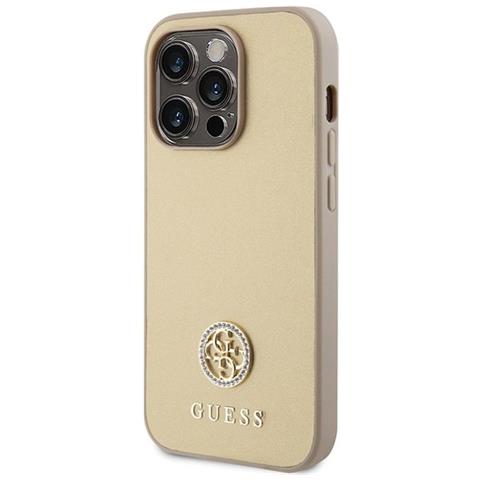 Custodia Guess Strass Metal Logo Per Iphone 15 Pro - Colore Oro - Foto 2