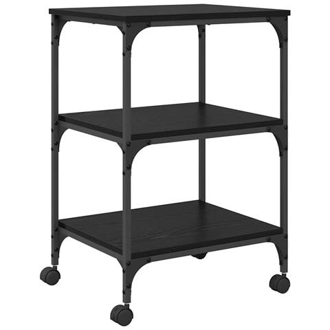 Supporto per Stampante Rovere Nero 50 x 41 x 75 cm - Foto 1