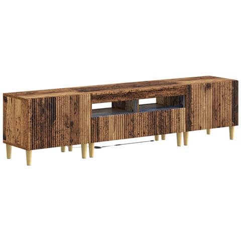 Mobile TV LED a 5 pezzi Legno antico Legno ingegnerizzato - Foto 1