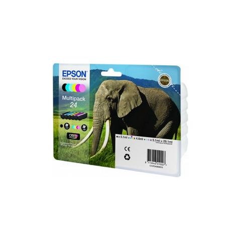 C13T24284010 Cartuccia Ink Originale a Colori Stylus Foto XP-750 XP-850 Capacità 2040 Pagine Blister 6 pezzi - Foto 1