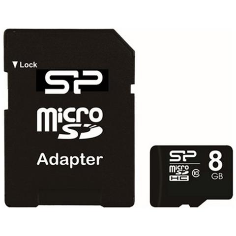 MICRO SECURE DIGITAL MEMORY CARD 8GB SP008GBSTH010V10-SP Class10 + adattatore Silicon Power - Foto 2