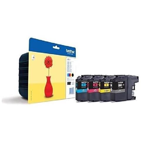 LC-121VALBP Cartuccia Ink Originale Nera-Giallo-Magenta-Ciano per DCP-J752DW MFC-J870DW Capacità 2400 Pagine Confezione 4 pezzi - Foto 5