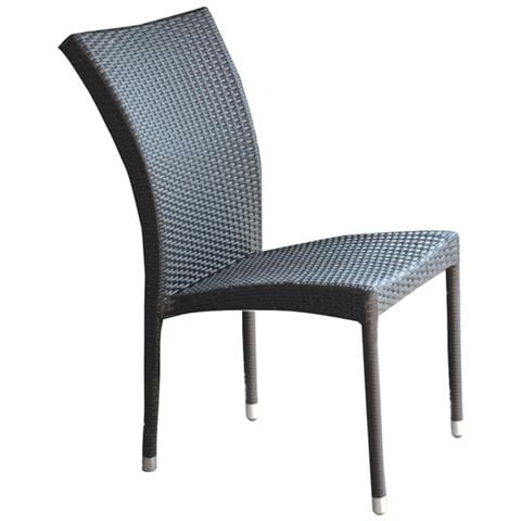 Sedia per esterni giardino impilabile salvaspazio mod. Sciacca Marrone - Foto 2