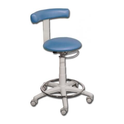 SGABELLO - con anello poggiapiedi - azzurro Parigi - Foto 2