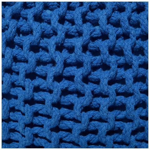 Pouf Poggiapiedi In Tessuto Blu 50 X 35 Cm Conrad - Foto 38