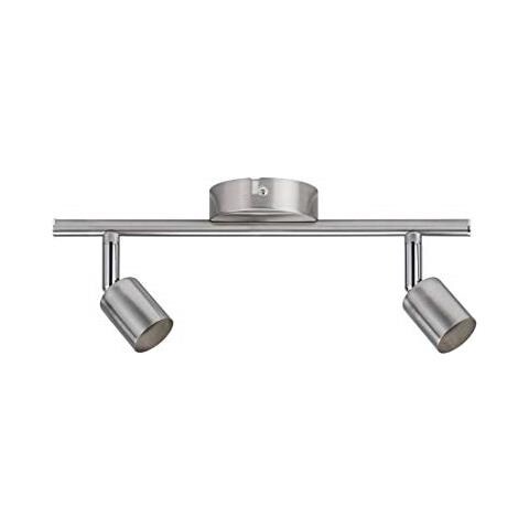 66744 - Faretto Carolina Spot Senza Lampadina, Max. 2 X 10 Watt Nichel Opaco Metallo Gu10 - Foto 1