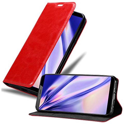 Custodia Compatibile Con Zte Nubia N3 In Rosso Mela - Coperchio Protettiva Con Chiusura Magnetica, Funzione Stand E Tasca Per Le Carte - Foto 1