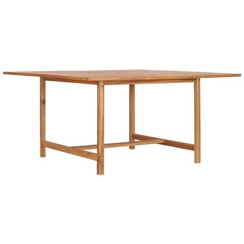 Tavolo Da Giardino 150x150x76 Cm In Legno Massello Di Teak - Foto 1