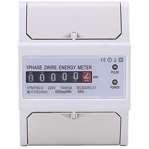 Singolo Lcd Xtm75s-u Tester Di Energia Digitale Phase 2 Fili Kwh Meter Din-rail Tester Elettrico 10 (40) A - Foto 1