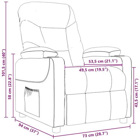 Poltrona Massaggiante Verde Scuro in Tessuto - Foto 2