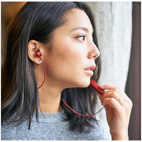 C4 Wireless Auricolare In-ear, Passanuca Musica e Chiamate Micro-USB Bluetooth Rosso - Foto 2