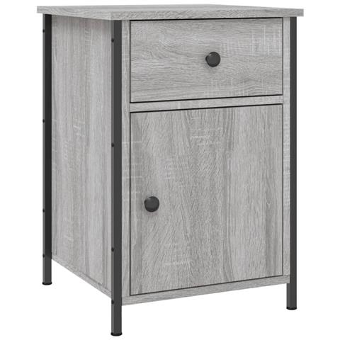 Comodino Grigio Sonoma 40x42x60 Cm In Legno Multistrato - Foto 1