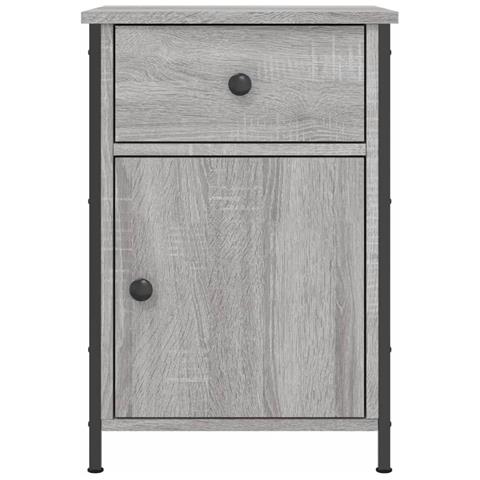 Comodino Grigio Sonoma 40x42x60 Cm In Legno Multistrato - Foto 2
