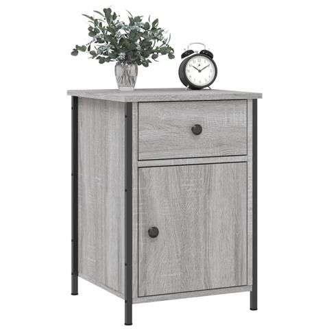 Comodino Grigio Sonoma 40x42x60 Cm In Legno Multistrato - Foto 9