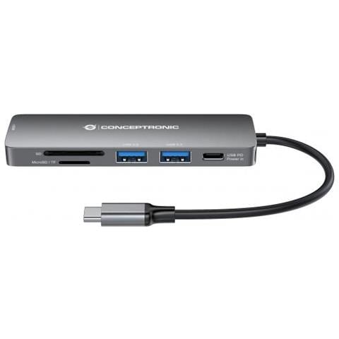 Donn11g Hub Di Interfaccia Usb 3.2 Gen 1 (3.1 Gen 1) Type-c 5000 Mbit /s Grigio - Foto 2