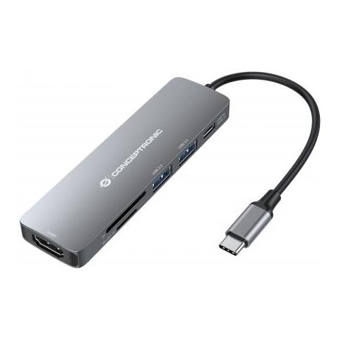Donn11g Hub Di Interfaccia Usb 3.2 Gen 1 (3.1 Gen 1) Type-c 5000 Mbit /s Grigio - Foto 1