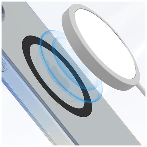 Cover Magsafe Per Iphone 15 Plus Silicone Gel Design Sfumato, Blu - Foto 2