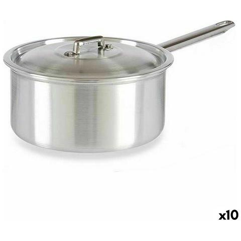 Casseruola Con Coperchio Argentato Alluminio 3 L 22 X 12 X 38 Cm (10 Unità) - Foto 1