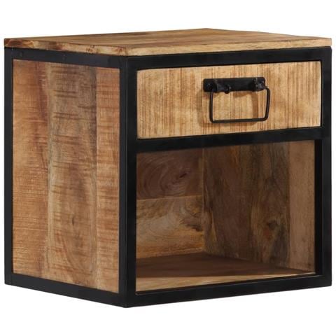 Comodino 40x35x40 Cm In Legno Massello Di Mango - Foto 1