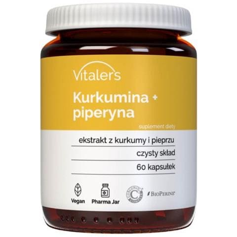 Curcumina Vitaler 500mg + Piperina 5mg 60 Capsule - Foto 1
