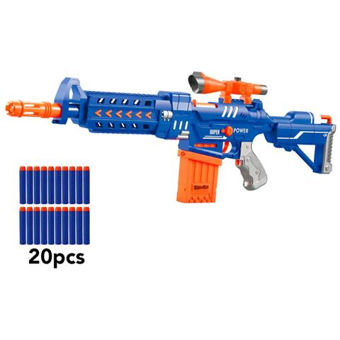 Fucile D'assalto Con Dardi Di Gommapiuma - Modello Platoon, Blu - Foto 2