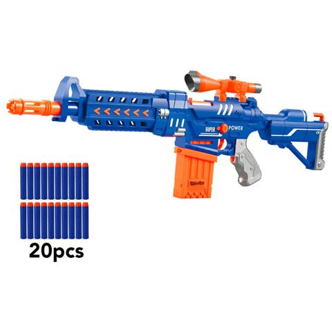 Fucile D'assalto Con Dardi Di Gommapiuma - Modello Platoon, Blu - Foto 3