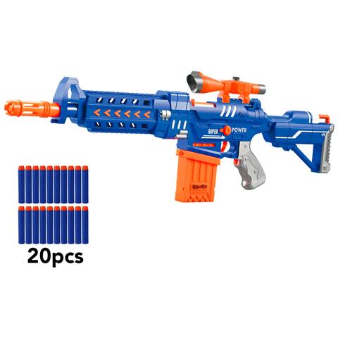 Fucile D'assalto Con Dardi Di Gommapiuma - Modello Platoon, Blu - Foto 1