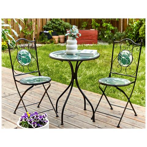 Set Da Balcone Metallo Nero Cozzana - Foto 1