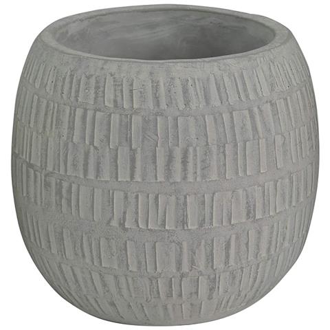 Vaso Tondo Basso Da Esterno In Fibra Di Argilla 23x23x19 Cm Gladiolo - Foto 1