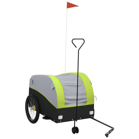 Rimorchio Da Bici Nero E Verde 45 Kg In Ferro - Foto 2