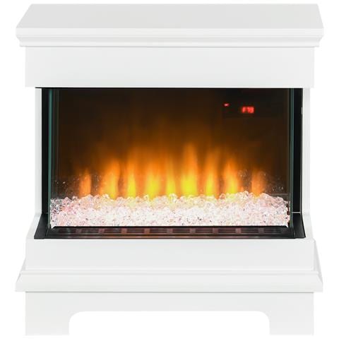 Caminetto Elettrico A 10 Colori Con Spegnimento Automatico E Timer Da 12h, 61x28x66.5 Cm, Bianco - Foto 1