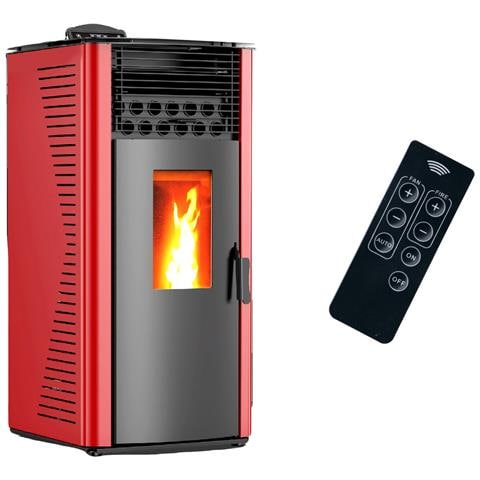 Stufa A Pellet Ad Aria Anita Da 12 Kw Bordeaux - Foto 1